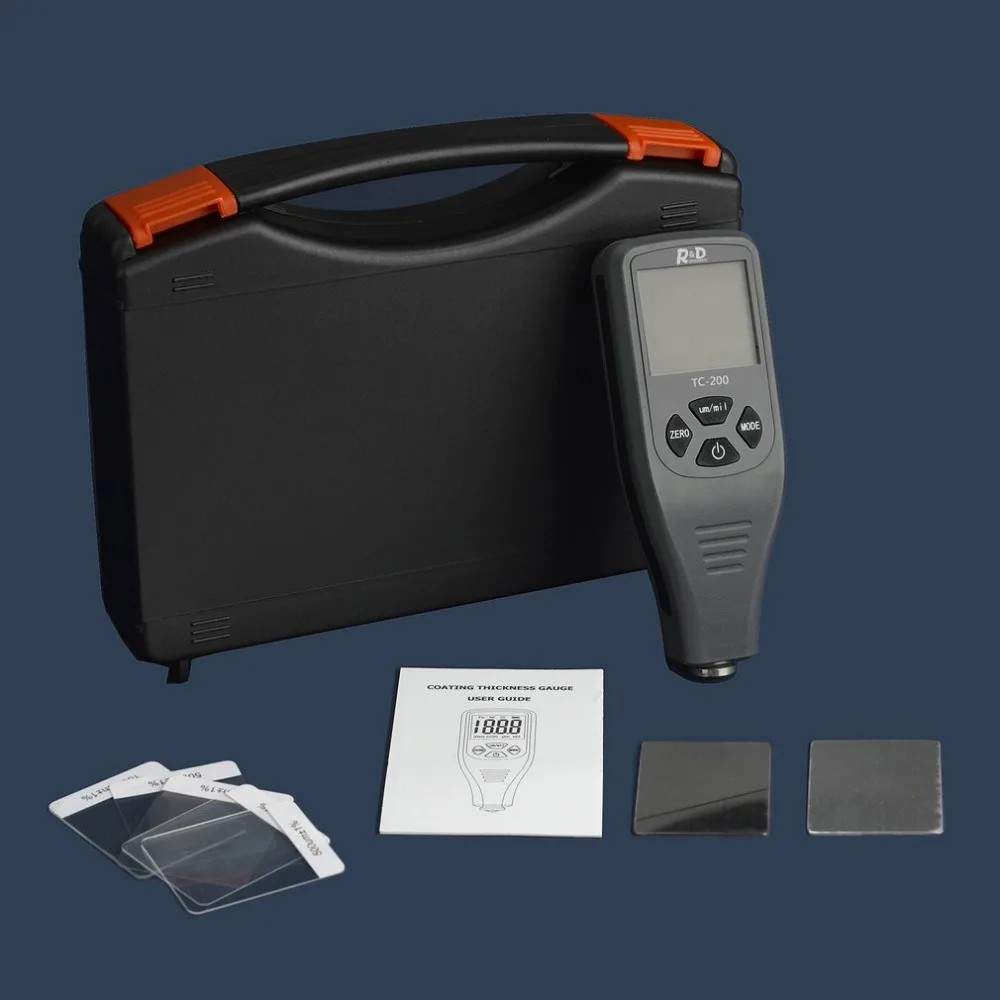 TC200 Digital Thickness Gauge Coating Meter Portable Tester Measuring Range 0~1300um Backlight | Инструменты