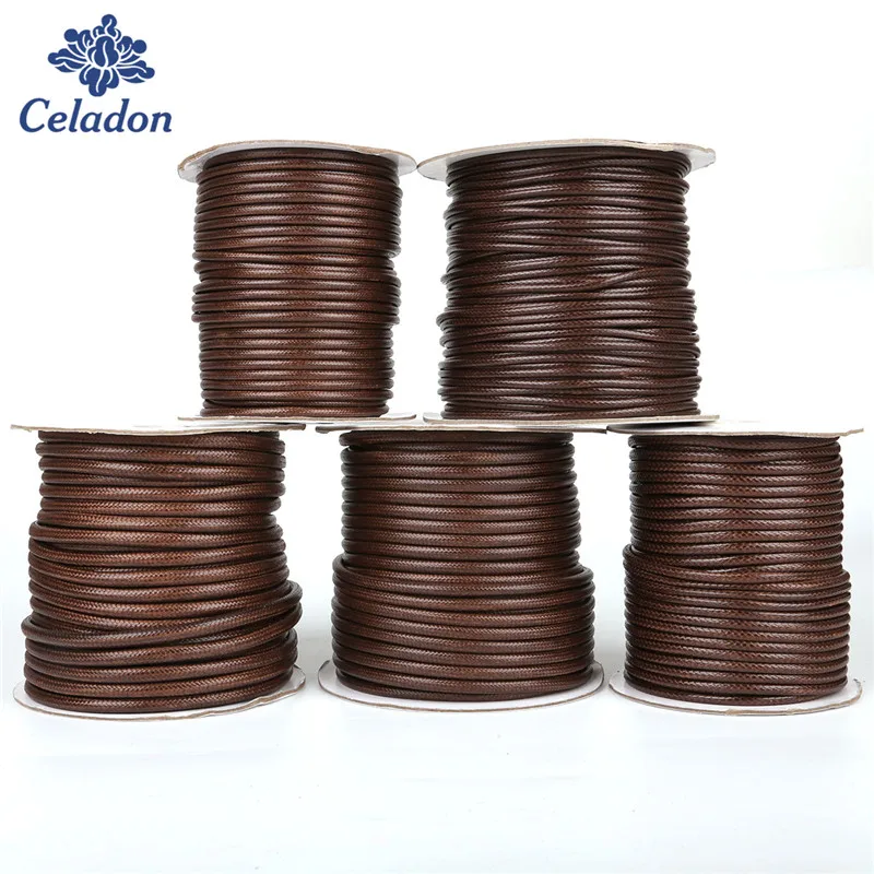 Новый Диаметр Вощеная нить полиэстер Корея шнур Экологически чистая сделай сам ожерелье браслет Ювелирная