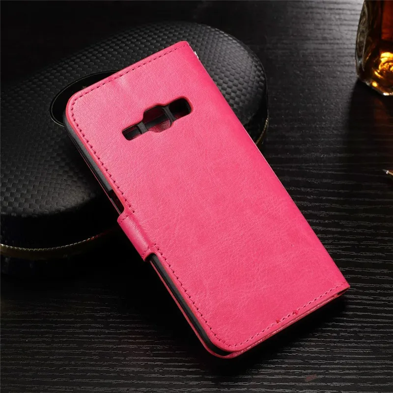 Rose red Роскошный кожаный флип чехол для samsung galaxy A8 плюс A3 A5 A6 A7 J1 J3 J5 J7 Prime Pro J4 J6 360 чехол-подставка - Цвет: Rose red