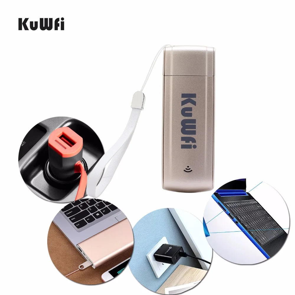 KuWfi 4G LTE Wifi роутер Мини Портативный ключ автомобильный беспроводной Wi-Fi USB модем