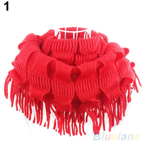 Горячие Для женщин теплые Вязание шерсть 2 Круг Кабель Вязать Клобук Средства