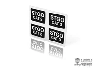 lesu stgo cat2 cat3 metal sticker for 114 rc tractor truck car diy decal th02277
