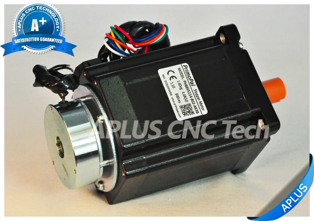 NEMA 34 Stepper Motor with Brake 114mm 1160oz-in 5.6A 8Leads | Обустройство дома