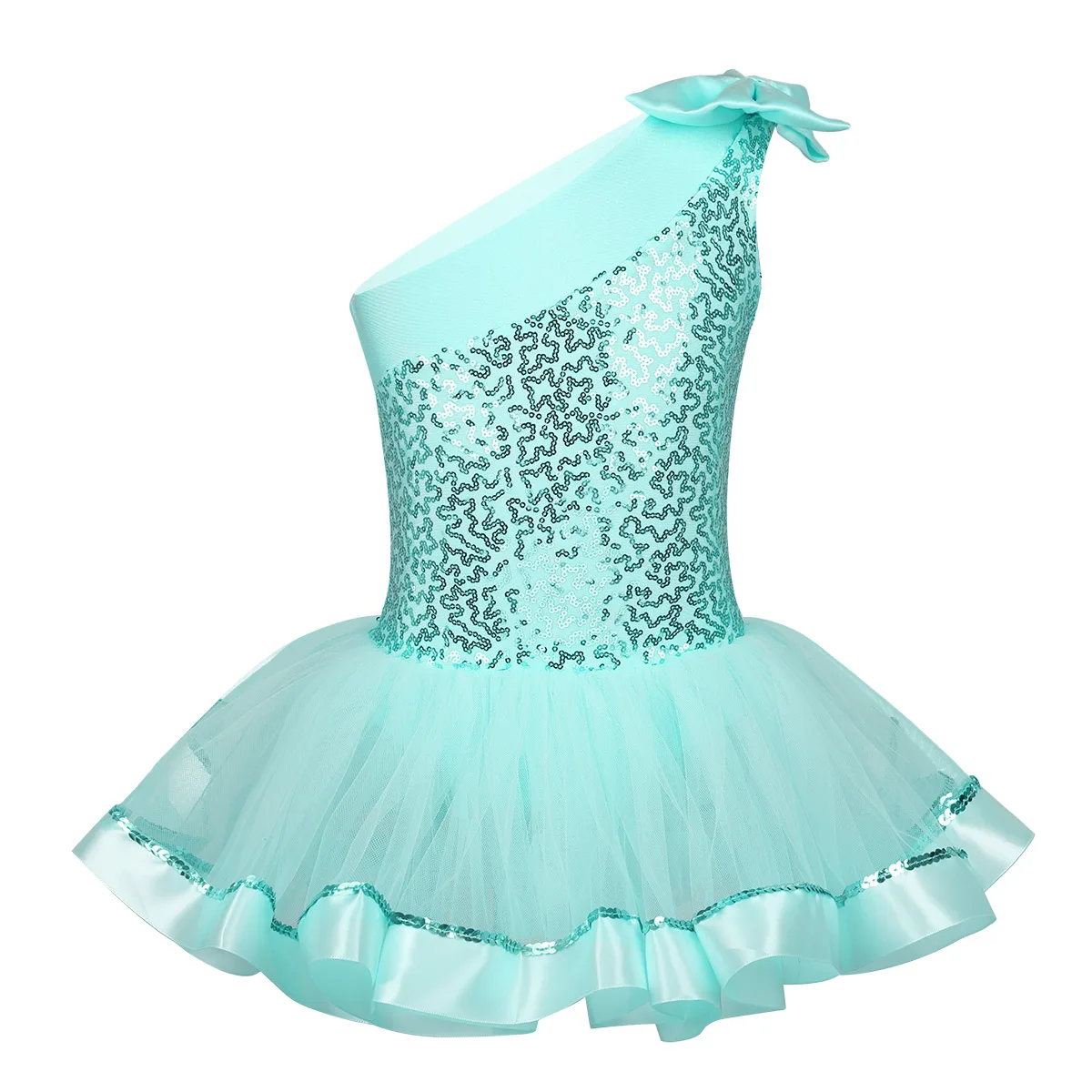 Light Turquoise DPOIS/Блестки пайетки для девочек; балетное танцевальное платье-пачка; детская гимнастика; трико балерины; сценический костюм; танцевальная одежда принцессы - Цвет: Light Turquoise