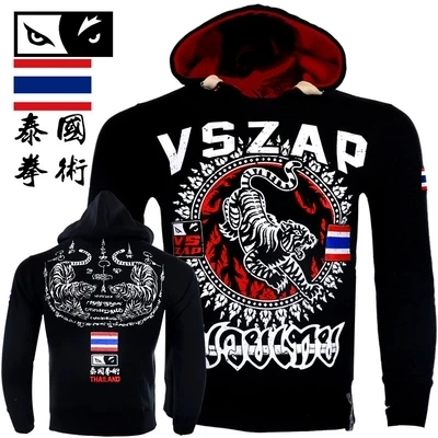 Мужская толстовка VSZAP MMA теплая дышащая с капюшоном и длинным рукавом в стиле хип