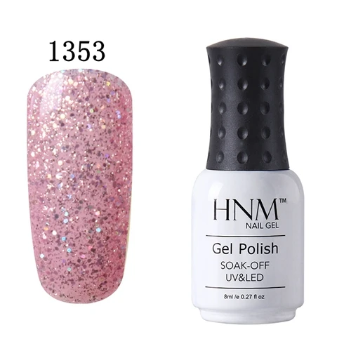 1353 HNM 8 мл УФ-гель для ногтей долговечный Гель-лак для ногтей чистый цвет краски Гель-лак Гибридный лак счастливый лак штамповка светодиодный гель-лампа для ногтей - Цвет: 1353