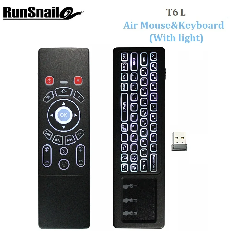 T6 Air mouse с беспроводной клавиатурой и сенсорным пультом дистанционного