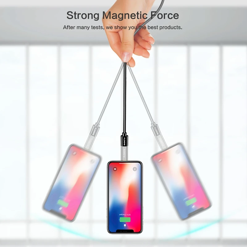 FLOVEM Новый Мирко USB Разъем Магнит адаптер Micro к Тип C для iPhone Android освещения Зарядное