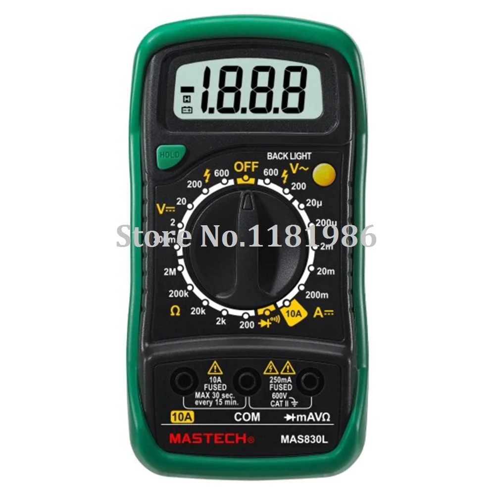 Цифровой Мультиметр Mastech MAS830L 31/2 Постоянный/переменный ток напряжение