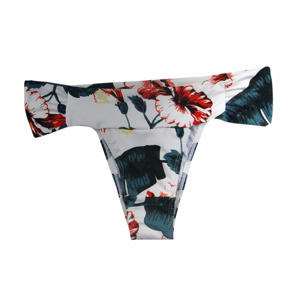 Женский купальник бикини с рюшами принтом|bikini bottoms|bikinis womenbikini bikini |