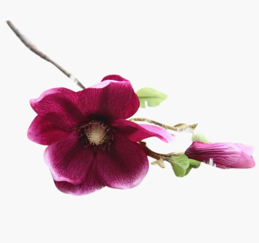 Современная мода 37 см искусственные поддельные цветы лист магнолии цветочный