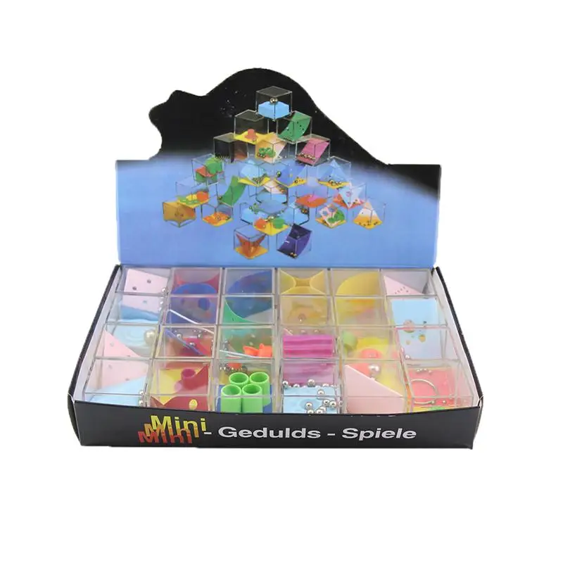 24 шт. красочные головоломки-лабиринт вечерние сумки игрушки балансирующие бусы