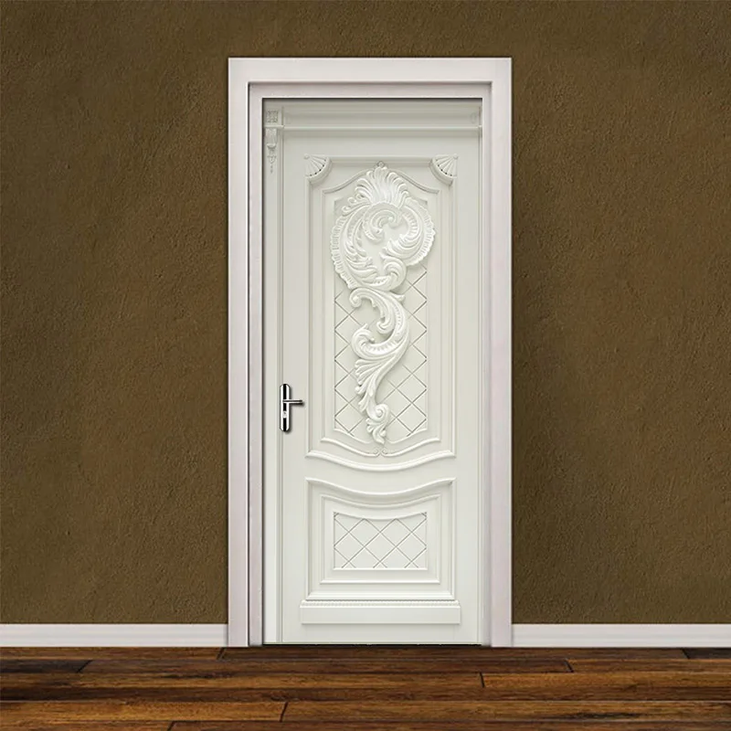 Wholesale 3D PVC Waterproof Door Sticker DIY Self-adhesive Wallpaper Wall Decals Modern Bedroom Mural Home Decoration | Дом и сад