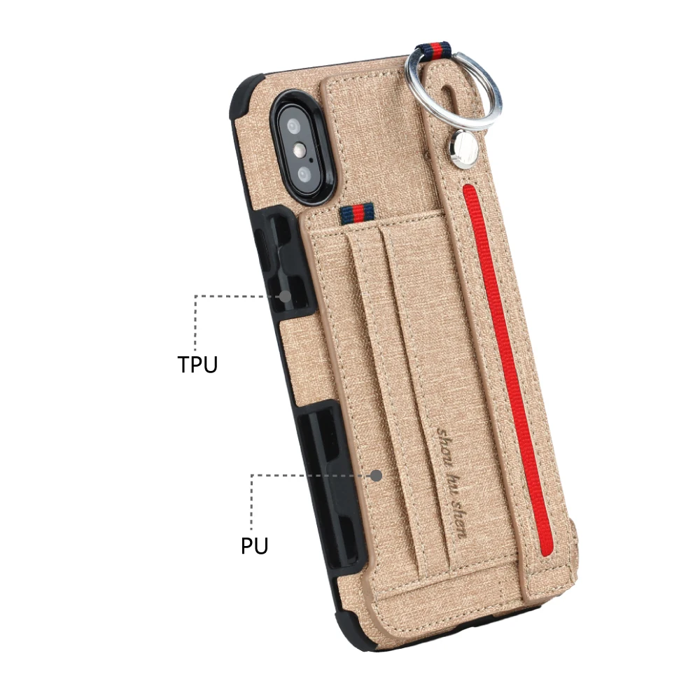 Джинсовый браслет из искусственной кожи чехол для iPhone X XS MAX XR 6 6s 7 8 Plus противоударный флип многофункциональный чехол-кошелек с отделением для карт