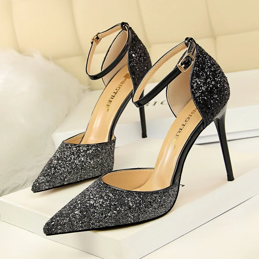 Bigtree/Женская обувь на высоком каблуке классические туфли-лодочки Модные женские