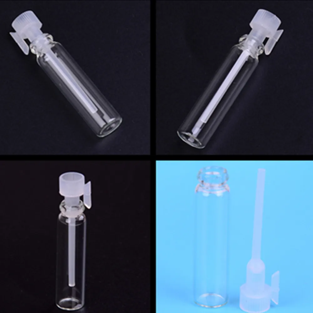 

1ML 10/50 pcs/lot Mini Glass Perfume Small Sample Vials Perfume Bottle Empty Laboratory Liquid Fragrance Test Tube Trial Bottle