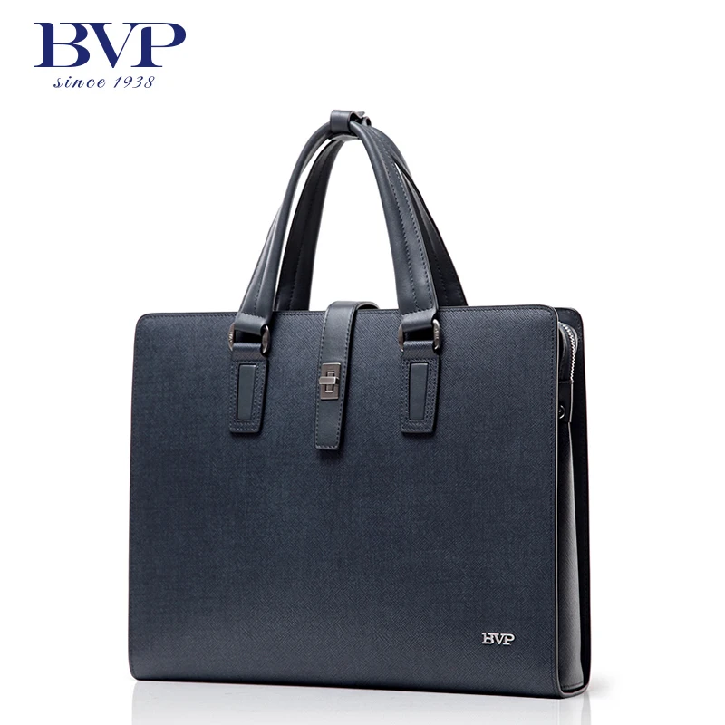Портфель BVP J25 мужской из натуральной кожи сумка для ноутбука саквояж на плечо в