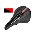 Black red PROMEND дорожный велосипед седло горный велосипед короткий нос подушки сиденья Три Утюг Полые велосипед подушки сиденья для верховой езды оборудования - Цвет: Black red