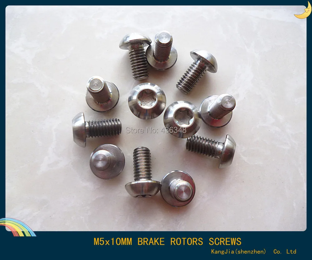 12 шт. M5x10mm Ti Титан сплав Torx шурупы болты для дисков тормозные диски бутылку воды