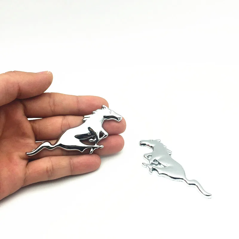 2 шт./компл. металлический хром Стайлинг автомобиля бегущая лошадь эмблема Значки