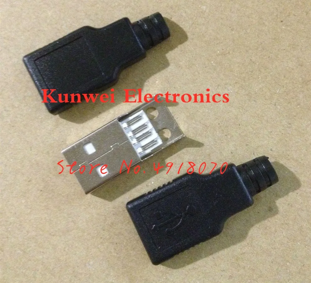 Бесплатная доставка 50 компл./лот DIY Usb лента пластиковая usb a штепсельная Вилка