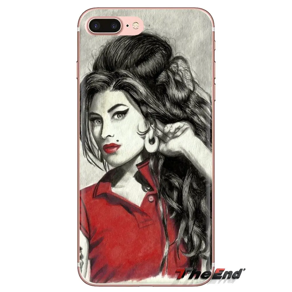hybrid amy winehouse For iPod Touch Apple iPhone 4 4S 5 5S SE 5C 6 6S 7 8 X XR XS Plus MAX Transparent Soft Shell Covers |