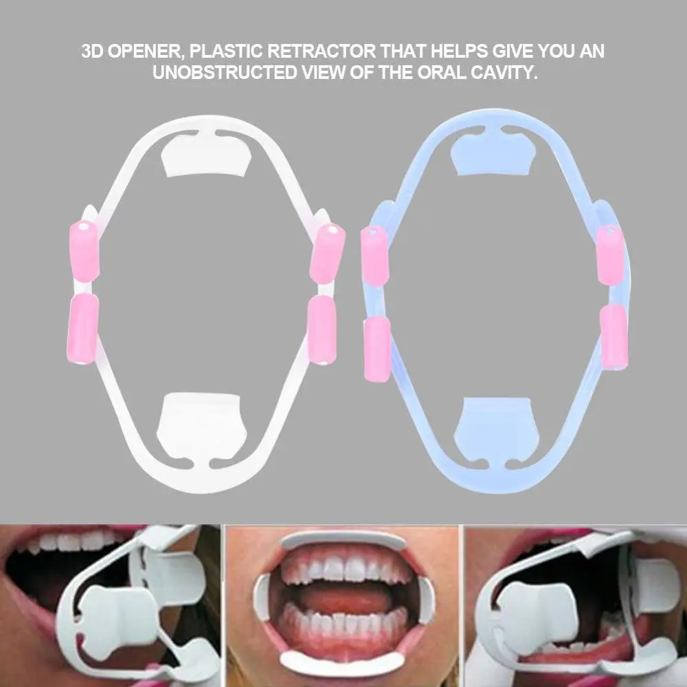 

2 Pcs Dental Adult Dental Intraoral Cheek Lip Retractor Opener Mouth Prop Large + Small