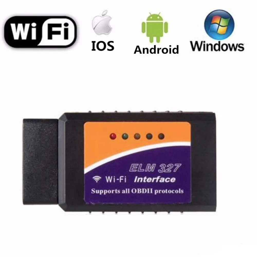 ELM327 WiFi OBD2 автомобильный диагностический сканер считыватель кодов для iPhone iOS и