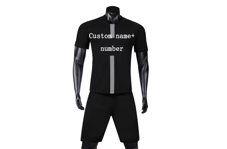Custom name number Настраиваемый стиль футбольный дышащий светильник из полиэстера для мужчин и взрослых детское футбольное Джерси Shinestone однотонная футбольная майка наборы - Цвет: Custom name number