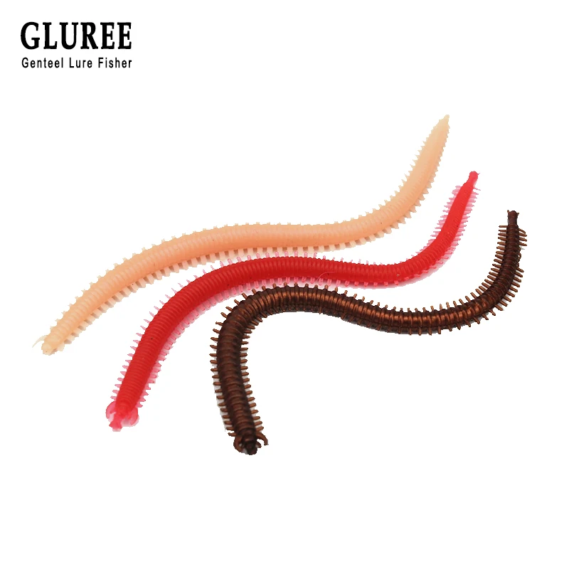 GLUREE 10 шт./лот мягкие Блесен 13 см червей рыболовных приманок Grub искусственные