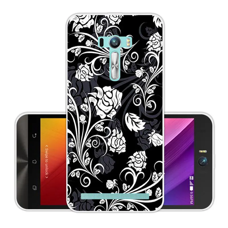 Силиконовый чехол для Asus Zenfone Selfie ZD551KL мягкий ТПУ телефона 5 дюйма чехлы Scenic Eagle