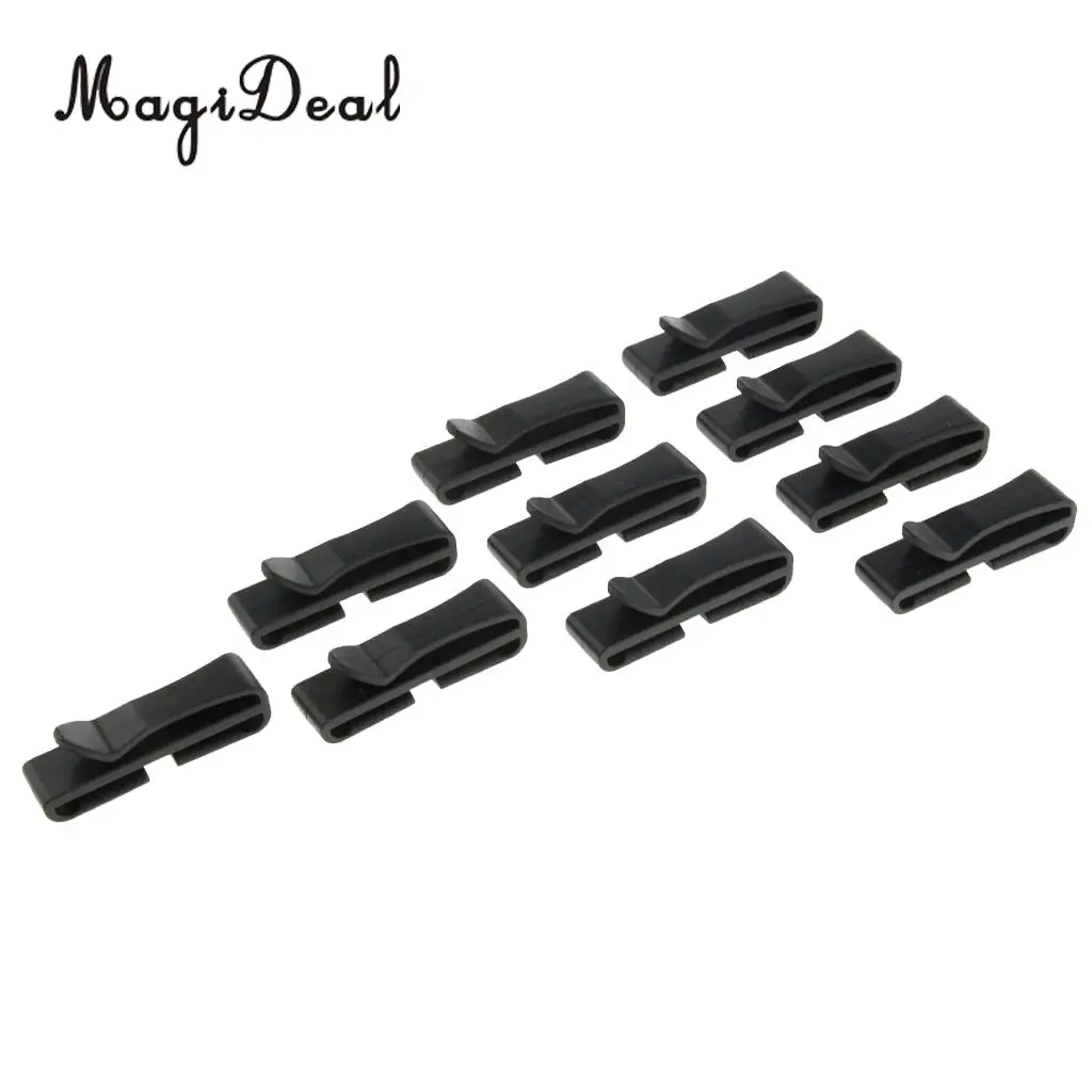 10Pcs Quick-Slip Keeper Buckle Webbing Ending Clip Backpack Bag Strap Management Molle Connector Fastener | Спорт и развлечения