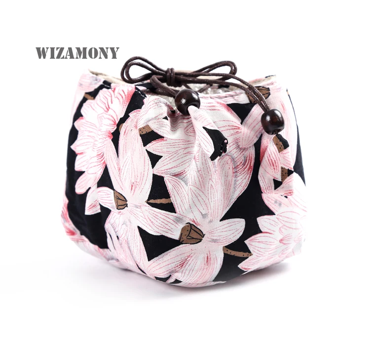 WIZAMONY образец чашки и кастрюли тканевый мешок хлопок и лен чай Cozies хранения сумки утолщаются с мягким ворсом хоп-карман ткань мешок