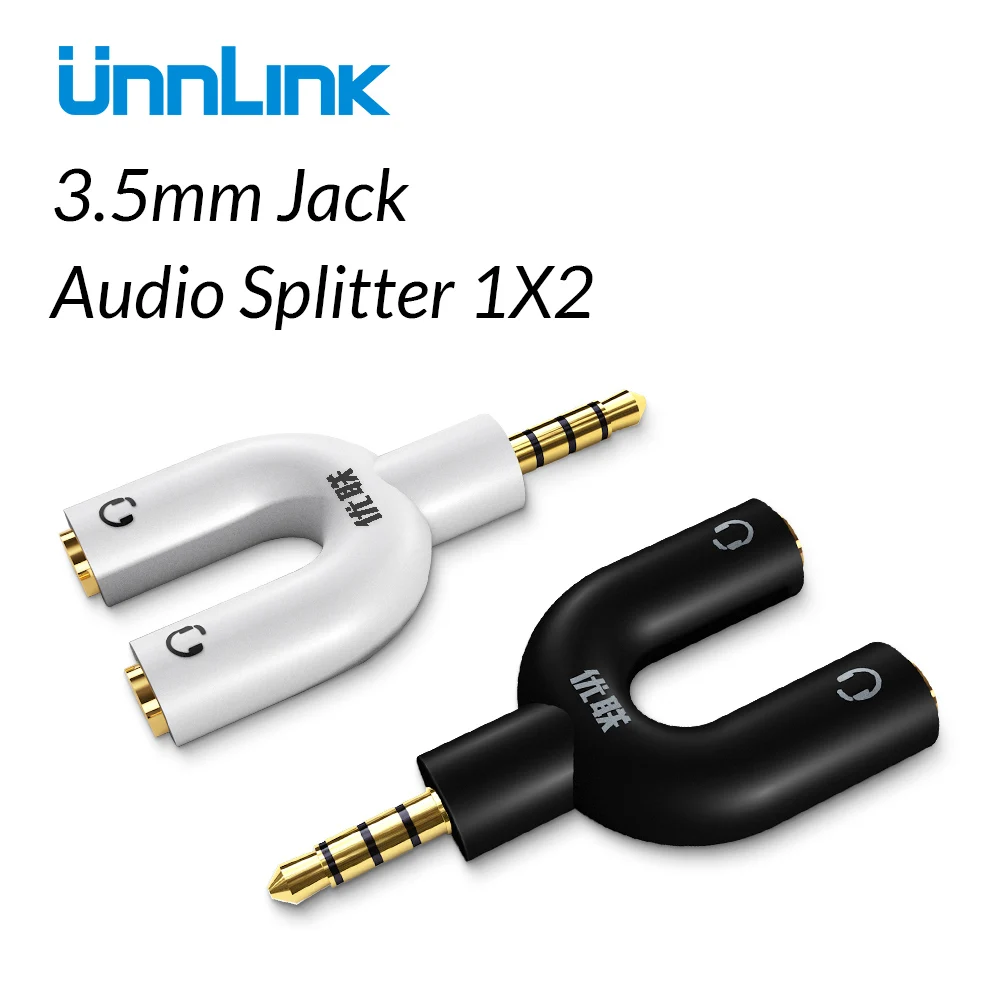 Разветвитель для наушников Unnlink 4 полюса 3 5 гнезда 1X2|aux cable 3.5|cable 3.5splitter headphone |