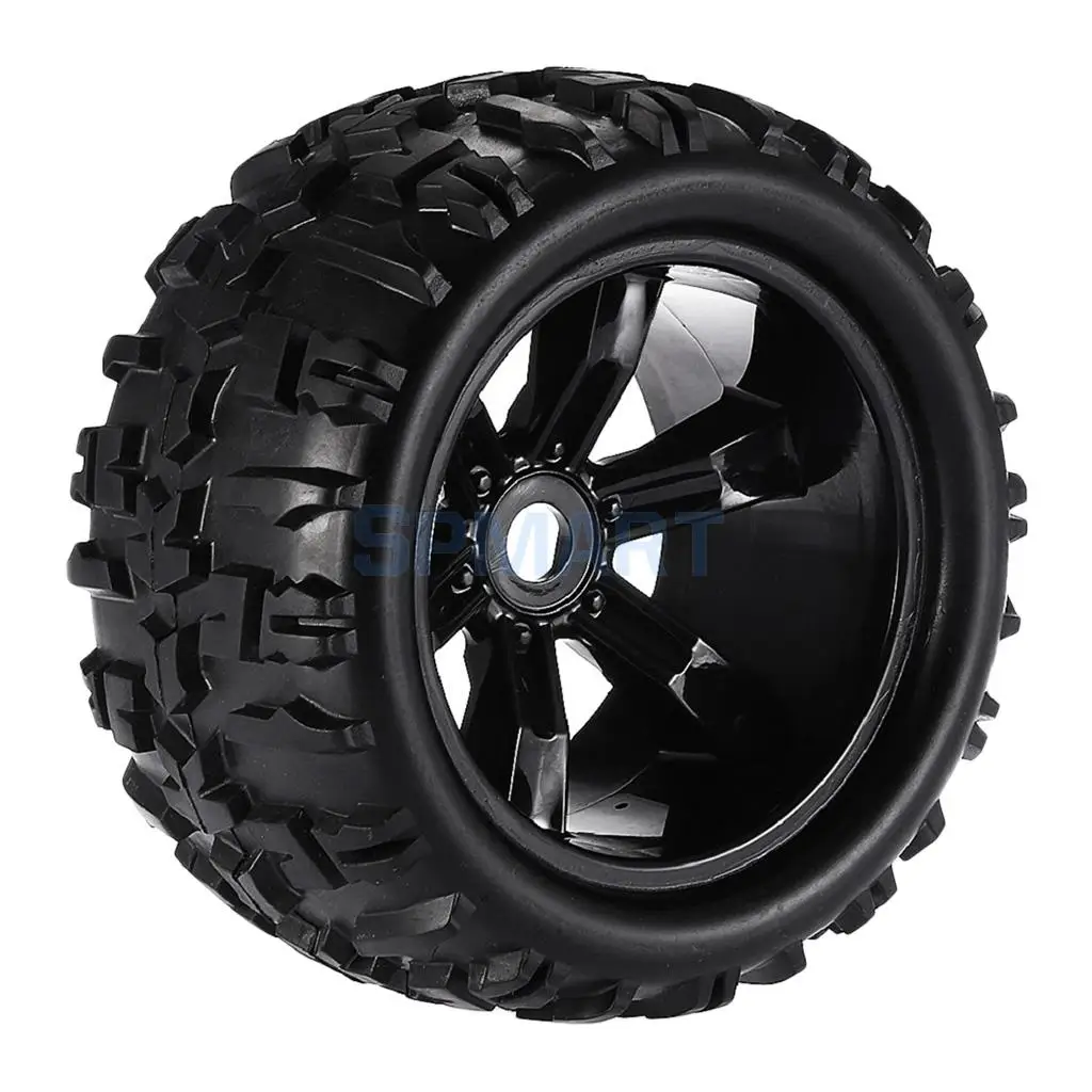 2 Pieces 1/8 Climbing RC Car Monster Trucks Tires Wheels Rim for HSP HPI E-MAXX Savage LRP Spare Parts | Игрушки и хобби