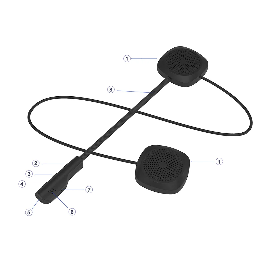 Беспроводная Bluetooth гарнитура для длительного ожидания с микрофоном, аксессуары для мотоциклов, музыкальный шлем, гарнитура против помех