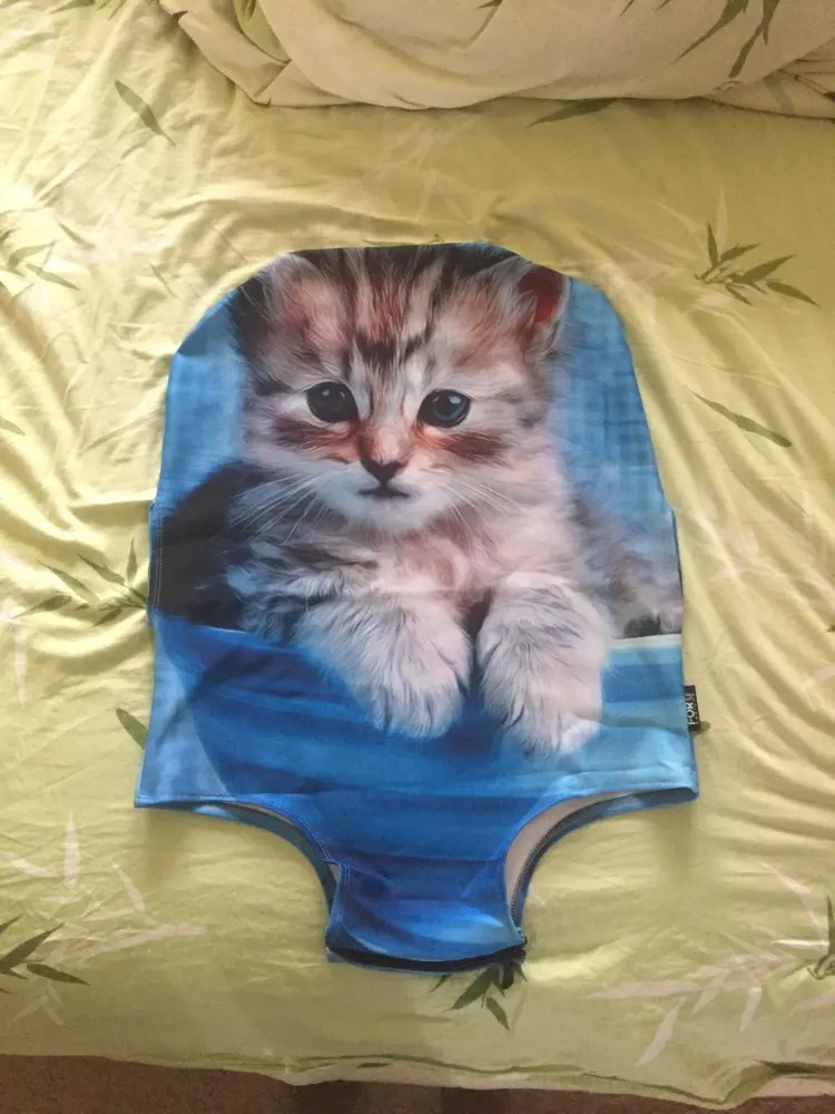 Растягивающийся водонепроницаемый чехол для багажа 18 28 костюма Kawaii с принтом