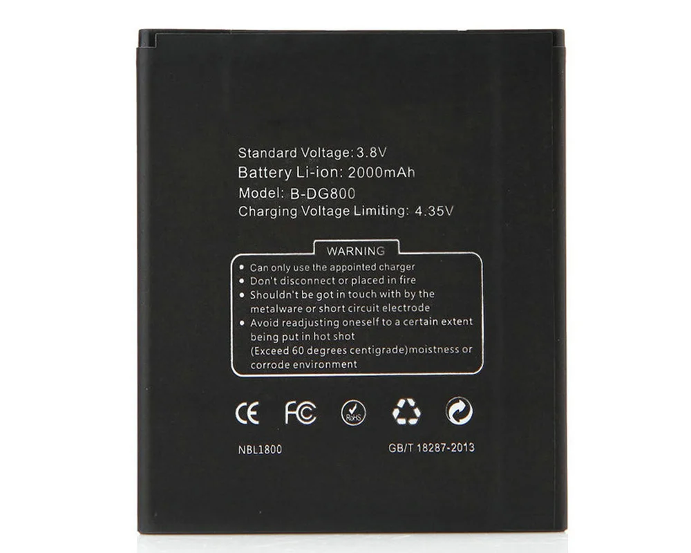 ISUNOO 10 шт./лот DG800 Аккумулятор Для Doogee DG 800 2000 мАч 100% новые батареи для телефона Valencia