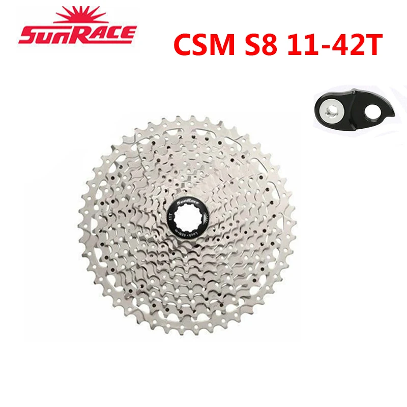 11S-S8-Sliver-11-42T Sunracing CSMS8 CSMX8 11 скоростей кассета широкое соотношение горный велосипед свободного хода велосипедные карты Тип маховик 11-40T 11-42T 11-46T - Цвет: 11S-S8-Sliver-11-42T