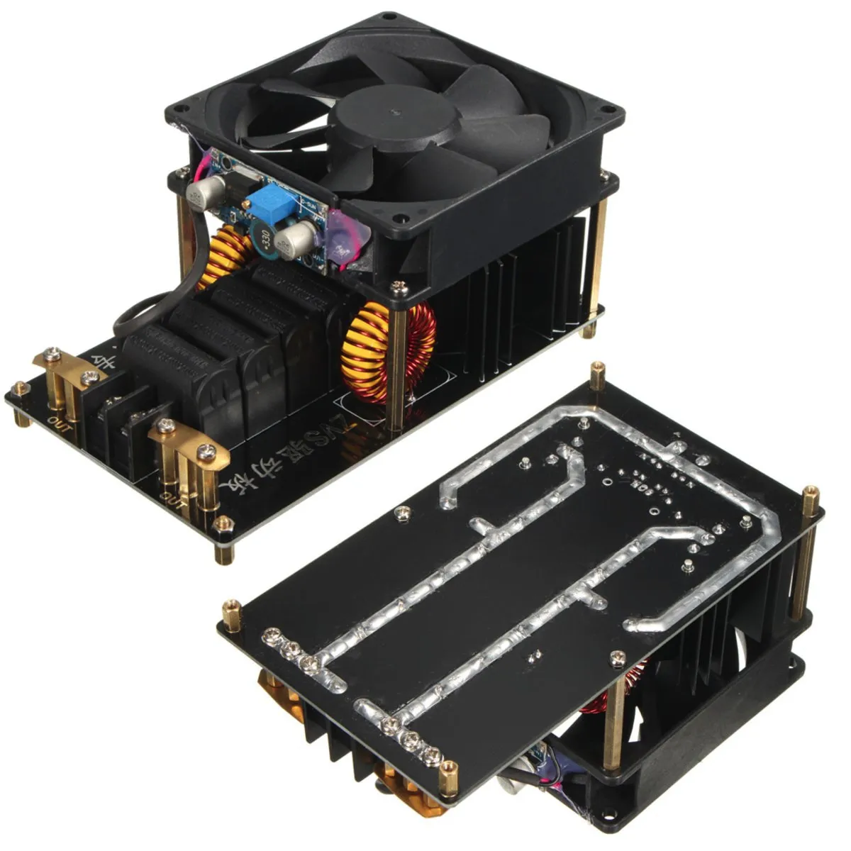 1 шт. ZVS индукционная нагревательная машина вентилятор охлаждения PCB медная трубка 12-36 в 1000 Вт 20A высокочастотный индукционный нагревательный модуль машины