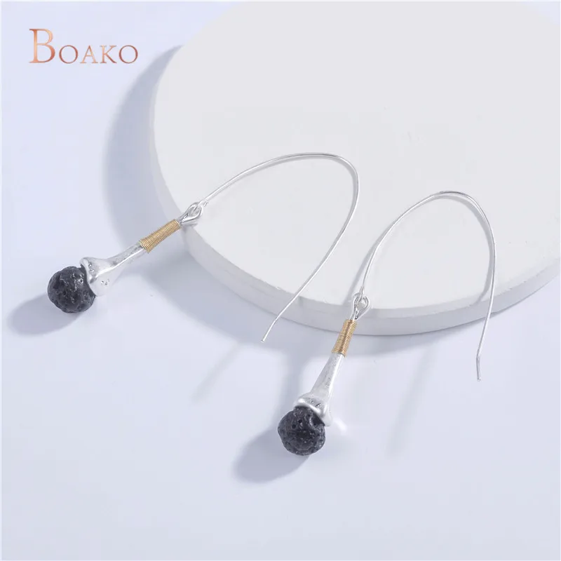 2019 Bohemian Statement Long Tassel Earrings for Women Vintage Black Stone Drop Wedding Party Bridal Fashion Jewelry Z4 | Украшения и