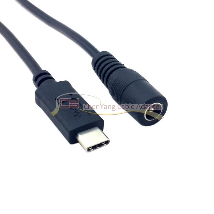 Cablecc CY USB 3,1 type C USB-C к DC 5,5 2,5 мм, разъем питания удлинитель зарядного кабеля 10 см