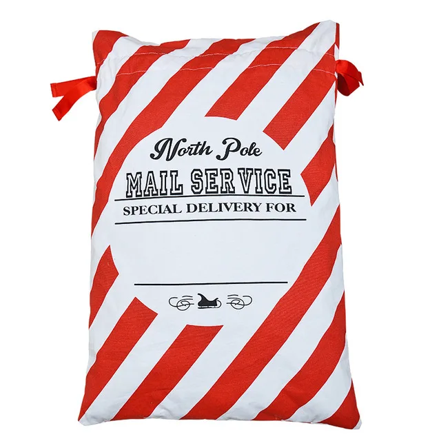 44 Styles Christmas Santa Sacks 1pc Drawstring Canvas Santa Sack Xmas Canvas Bag Hot Sale Big Santa Claus Gift Bag Drop Shipping - Цвет: 50X70 cm hk31