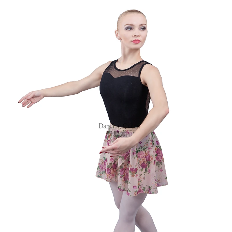 2 вида цветов юбки для взрослых с цветочным принтом из спандекса женщин балетные