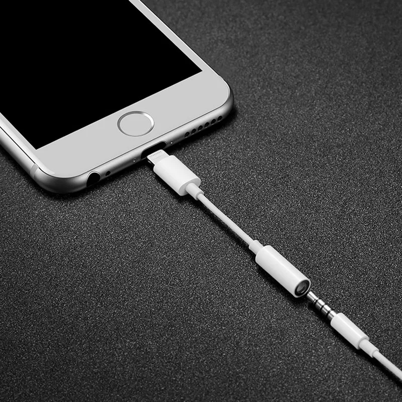 Allvcover для iphone lightning адаптер 8 pin аудио конвертер 7 Plus X Lightning 3 5 мм разъем наушников |