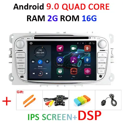 Android 9,0 DSP ips 4G ram 64G rom 2 din автомобильный DVD gps для FORD Focus S-MAX Mondeo C-MAX Galaxy радио плеер экран Аудио - Цвет: 9.0 2G 16G IPS DSP-S