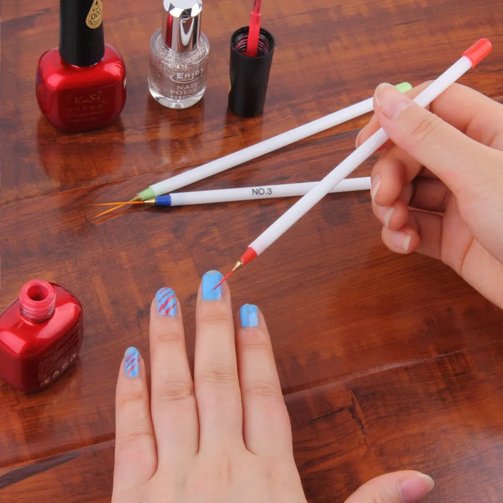 3 шт./компл. ручки для дизайна ногтей DIY акриловая Рисование 3D резное нанесение