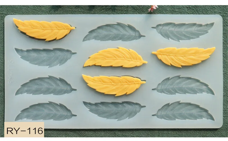 DIY 3D формы листьев силиконовые формы шоколада формы для выпечки на день рождения торт печенье украшения инструменты форма шоколада трафарет Маффин Пан