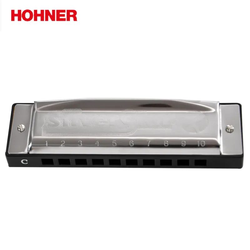 Гармоника Hohner с 10 отверстиями Международная серебряная звезда диатоническая