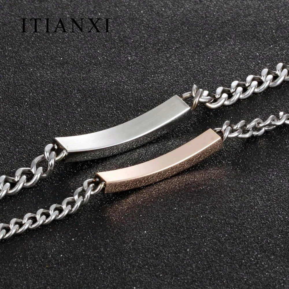 ITIANXI Fashion Couple Jewelry Roman Numerals Bracelet Stainless Steel with Lovers 1 Piece for Women or Men | Украшения и